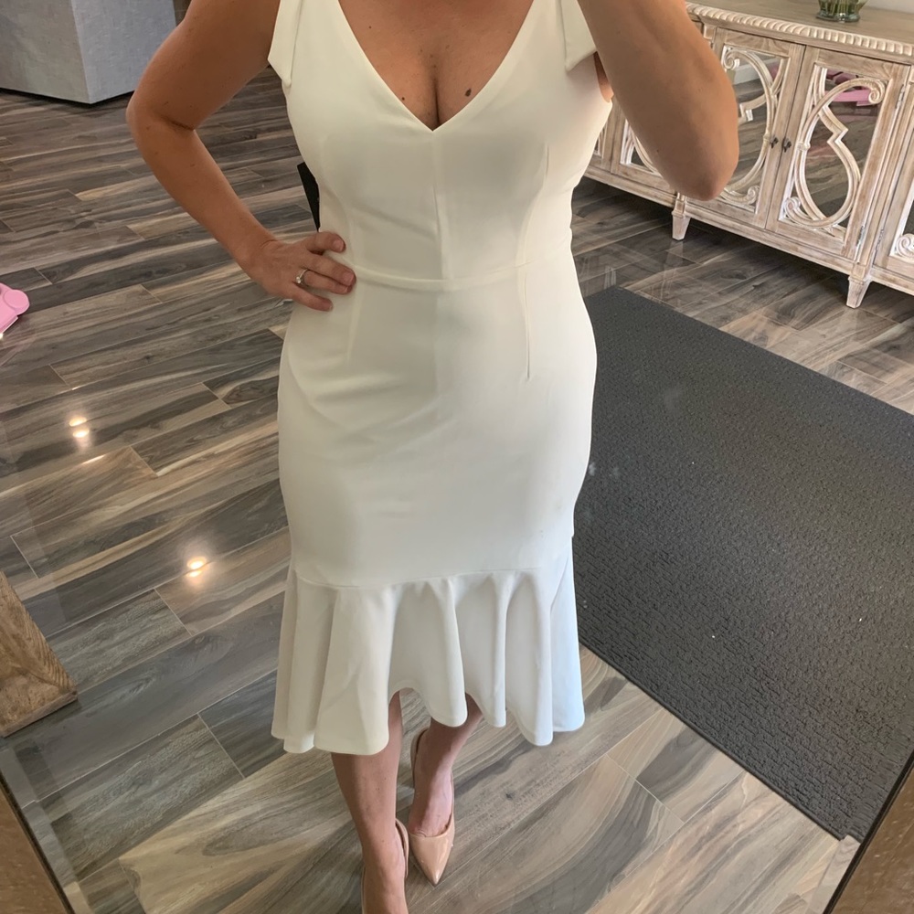 White dress, very comfy not see through